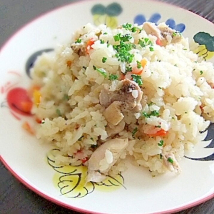 炊飯器でつくろう ガーリックチキンピラフ レシピ 作り方 By カムトフニャンフニャン 楽天レシピ 炊飯器でつくろう ガーリックチキンピラフ レシピ 作り方 By カムトフニャンフニャン 楽天レシピ